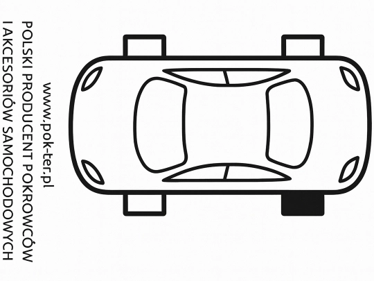 Pokrowce samochodowe, Pokrowce ochronne materiałowe. Białe oznaczenia