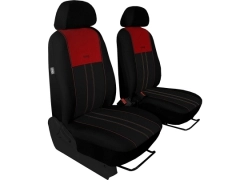 Pokrowce samochodowe do Opel Crossland X (2017-2020). Pokrowce miarowe materiałowe, pikowane, welurowe w kolorze czarno - bordowy, pasują do Opel Crossland X (2017-2020).