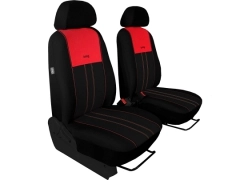 Pokrowce samochodowe do Opel Crossland X (2017-2020). Pokrowce miarowe materiałowe, pikowane, welurowe w kolorze czarno - czerwony, pasują do Opel Crossland X (2017-2020).