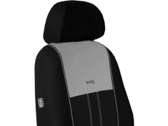 Pokrowce samochodowe, Pokrowce uniwersalne materiałowe, pikowane, welurowe w kolorze czarno - szary,.