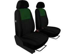 Pokrowce samochodowe do Opel Crossland X (2017-2020). Pokrowce miarowe materiałowe, pikowane, welurowe w kolorze czarno - zielony, pasują do Opel Crossland X (2017-2020).