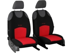 Koszulki samochodowe, Koszulki na siedzenia materiałowe w kolorze czerwony,.