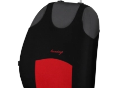 Koszulki samochodowe, Koszulki na siedzenia materiałowe w kolorze czerwony,.