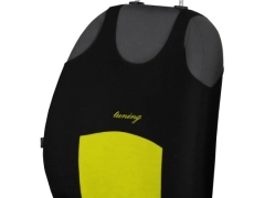 Koszulki samochodowe, Koszulki na siedzenia materiałowe w kolorze żółty,.