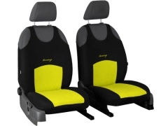 Koszulki samochodowe, Koszulki na siedzenia materiałowe w kolorze żółty,.