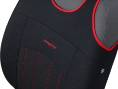 Koszulki samochodowe, Koszulki na siedzenia materiałowe w kolorze czerwony,.