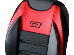 Maty samochodowe, Maty tłoczone skórzane, materiałowe w kolorze czerwony,.