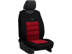 Maty samochodowe, Maty tłoczone alkantara w kolorze czerwony,.