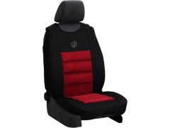 Maty samochodowe, Maty tłoczone alkantara w kolorze czerwony,.