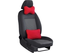 Poduszki samochodowe, Poduszki korygujące alkantara w kolorze czerwony,.