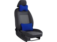 Poduszki samochodowe, Poduszki korygujące alkantara w kolorze niebieski,.