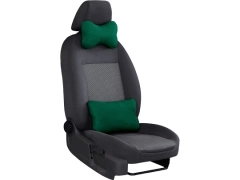 Poduszki samochodowe, Poduszki korygujące alkantara w kolorze zielony,.