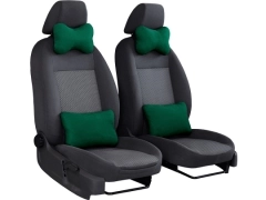 Poduszki samochodowe, Poduszki korygujące alkantara w kolorze zielony,.