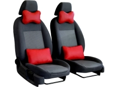 Poduszki samochodowe, Poduszki korygujące skórzane w kolorze czerwony,.