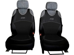 Koszulki samochodowe, Koszulki na siedzenia skórzane w kolorze czarny,.