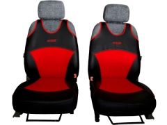 Koszulki samochodowe, Koszulki na siedzenia skórzane w kolorze czerwony,.