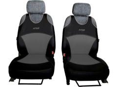 Koszulki samochodowe, Koszulki na siedzenia skórzane w kolorze szary,.