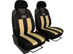 Koszulki samochodowe, Koszulki na siedzenia alkantara, skórzane w kolorze beżowy,.