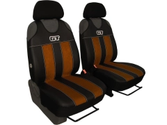 Koszulki samochodowe, Koszulki na siedzenia alkantara, skórzane w kolorze brązowy,.