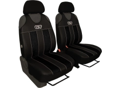 Koszulki samochodowe, Koszulki na siedzenia alkantara, skórzane w kolorze czarny,.