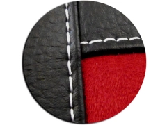 Koszulki samochodowe, Koszulki na siedzenia alkantara, skórzane w kolorze czerwony,.