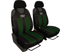 Koszulki samochodowe, Koszulki na siedzenia alkantara, skórzane w kolorze zielony,.