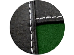 Koszulki samochodowe, Koszulki na siedzenia alkantara, skórzane w kolorze zielony,.