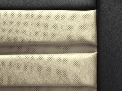 Maty samochodowe, Maty tłoczone skórzane w kolorze beżowy,.