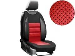 Maty samochodowe, Maty tłoczone skórzane w kolorze czerwony,.