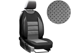 Maty samochodowe, Maty tłoczone skórzane w kolorze szary,.