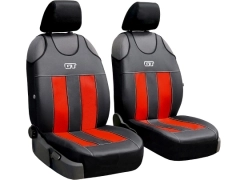Koszulki samochodowe, Koszulki na siedzenia skórzane w kolorze czerwony,.