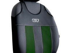 Koszulki samochodowe, Koszulki na siedzenia skórzane w kolorze zielony,.