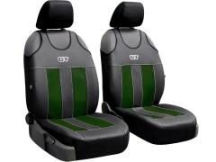 Koszulki samochodowe, Koszulki na siedzenia skórzane w kolorze zielony,.