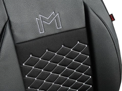 Maty samochodowe, Maty tłoczone skórzane, materiałowe w kolorze czarny,.