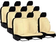 Pokrowce samochodowe do Renault Trafic 9m Spaceclass (2021-...). Pokrowce miarowe alkantara w kolorze beżowy, pasują do Renault Trafic 9m Spaceclass (2021-...).