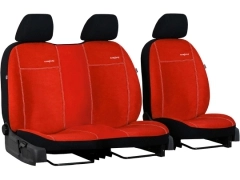 Pokrowce samochodowe do Opel Vivaro C (III) 2+1 (2019-...). Pokrowce miarowe alkantara w kolorze ceglasty, pasują do Opel Vivaro C (III) 2+1 (2019-...).