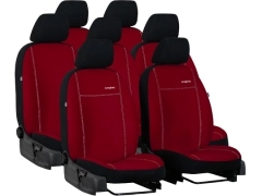 Pokrowce samochodowe do Renault Trafic 7m Spaceclass (2021-...). Pokrowce miarowe alkantara w kolorze czerwony, pasują do Renault Trafic 7m Spaceclass (2021-...).