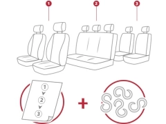 Pokrowce samochodowe do Renault Trafic 7m Spaceclass (2021-...). Pokrowce miarowe skórzane pasują do Renault Trafic 7m Spaceclass (2021-...).