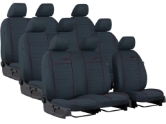 Pokrowce samochodowe do Renault Trafic 9m Spaceclass (2021-...). Pokrowce miarowe materiałowe w kolorze bordowy, pasują do Renault Trafic 9m Spaceclass (2021-...).