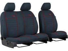 Pokrowce samochodowe do Opel Vivaro C (III) 2+1 (2019-...). Pokrowce miarowe materiałowe w kolorze czerwony, pasują do Opel Vivaro C (III) 2+1 (2019-...).