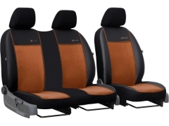 Pokrowce samochodowe do Opel Vivaro C (III) 2+1 (2019-...). Pokrowce miarowe alkantara, skórzane w kolorze brązowy, pasują do Opel Vivaro C (III) 2+1 (2019-...).