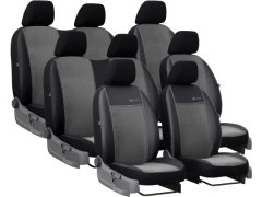 Pokrowce samochodowe do Peugeot Expert III 8m (2017-...). Pokrowce miarowe alkantara, skórzane w kolorze ciemnoszary, pasują do Peugeot Expert III 8m (2017-...).