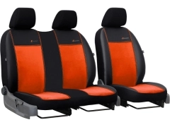 Pokrowce samochodowe do Opel Vivaro C (III) 2+1 (2019-...). Pokrowce miarowe alkantara, skórzane w kolorze ceglasty, pasują do Opel Vivaro C (III) 2+1 (2019-...).