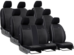 Pokrowce samochodowe do Renault Trafic 9m Spaceclass (2021-...). Pokrowce miarowe alkantara, skórzane w kolorze czarny, pasują do Renault Trafic 9m Spaceclass (2021-...).