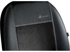 Pokrowce samochodowe do Toyota Corolla Cross Hybrid (2022-...). Pokrowce miarowe alkantara, skórzane w kolorze czarny, pasują do Toyota Corolla Cross Hybrid (2022-...).