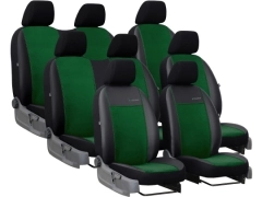 Pokrowce samochodowe do Peugeot Expert III 8m (2017-...). Pokrowce miarowe alkantara, skórzane w kolorze zielony, pasują do Peugeot Expert III 8m (2017-...).