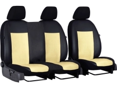 Pokrowce samochodowe do Toyota ProAce City Van 2+1 (2018-...). Pokrowce miarowe alkantara, skórzane w kolorze beżowy, pasują do Toyota ProAce City Van 2+1 (2018-...).