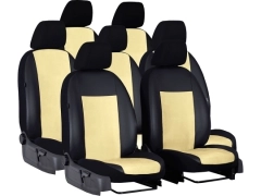 Pokrowce samochodowe do Renault Trafic 7m Spaceclass (2021-...). Pokrowce miarowe alkantara, skórzane w kolorze beżowy, pasują do Renault Trafic 7m Spaceclass (2021-...).