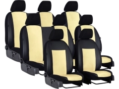 Pokrowce samochodowe do Peugeot Expert III 8m (2017-...). Pokrowce miarowe alkantara, skórzane w kolorze beżowy, pasują do Peugeot Expert III 8m (2017-...).