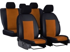 Pokrowce samochodowe, Pokrowce uniwersalne alkantara, skórzane w kolorze brązowy,.